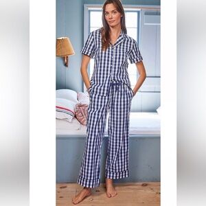 LAKE Pajamas Chloe Poplin Gingham Set